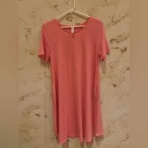 🆕 ZENANA Premium BNWOT Coral Tunic Top Dress • Short Sleeve • Boutique • Size M